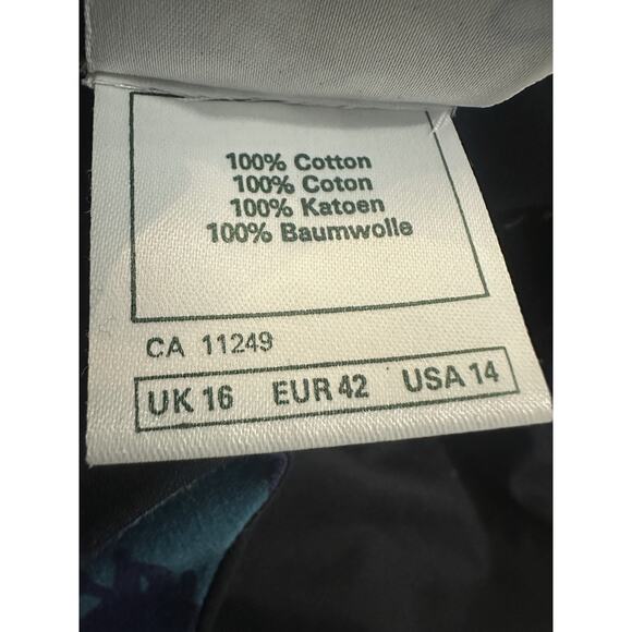 Vintage Laura Ashley Dark Floral 80's Style Dress Fit & Flare Rockabilly US 14 - Picture 15 of 16